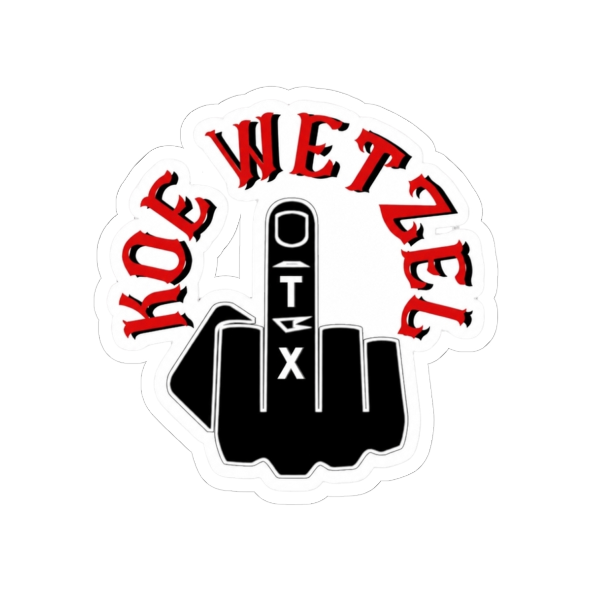 Koe Wetzel TX (Middle Finger) - alternate angle 1, merchandise
