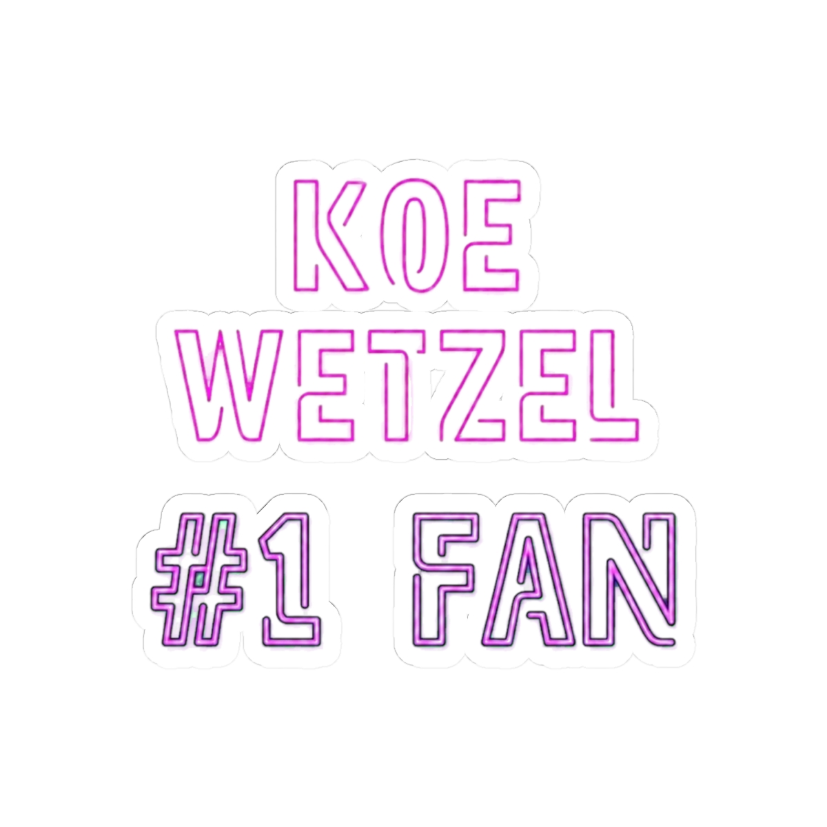 Koe Wetzel #1 fan - alternate angle 1, merchandise